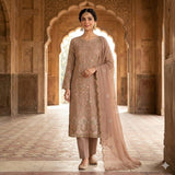Unstitched Georgette 4 piece Shalwar Kameez Dupatta with Lining Premium Embroidered Polyester