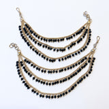 Gold & Multi pearl Ear Chain/Sahare/Pearl kaan chain/Earring support chain/Indian Jewelry/Pakistani Jewelry/Bahubali Kaan sahara Sold as a Pair