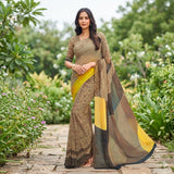 Georgette Chiffon Saree Collection over 30 Trendy Prints | Lightweight Summer Drape | Includes Unstitched Blouse Piece (6.25m) Breathable  Womenswear  Asian  Clothes