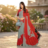 Georgette Chiffon Saree Collection over 30 Trendy Prints | Lightweight Summer Drape | Includes Unstitched Blouse Piece (6.25m) Breathable  Womenswear  Asian  Clothes