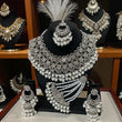 Fancy Traditional Cultural Bridal. Jewellery Set with Stunning Coloured Studs Stones and Beads Perfect for Bridal Dresses
