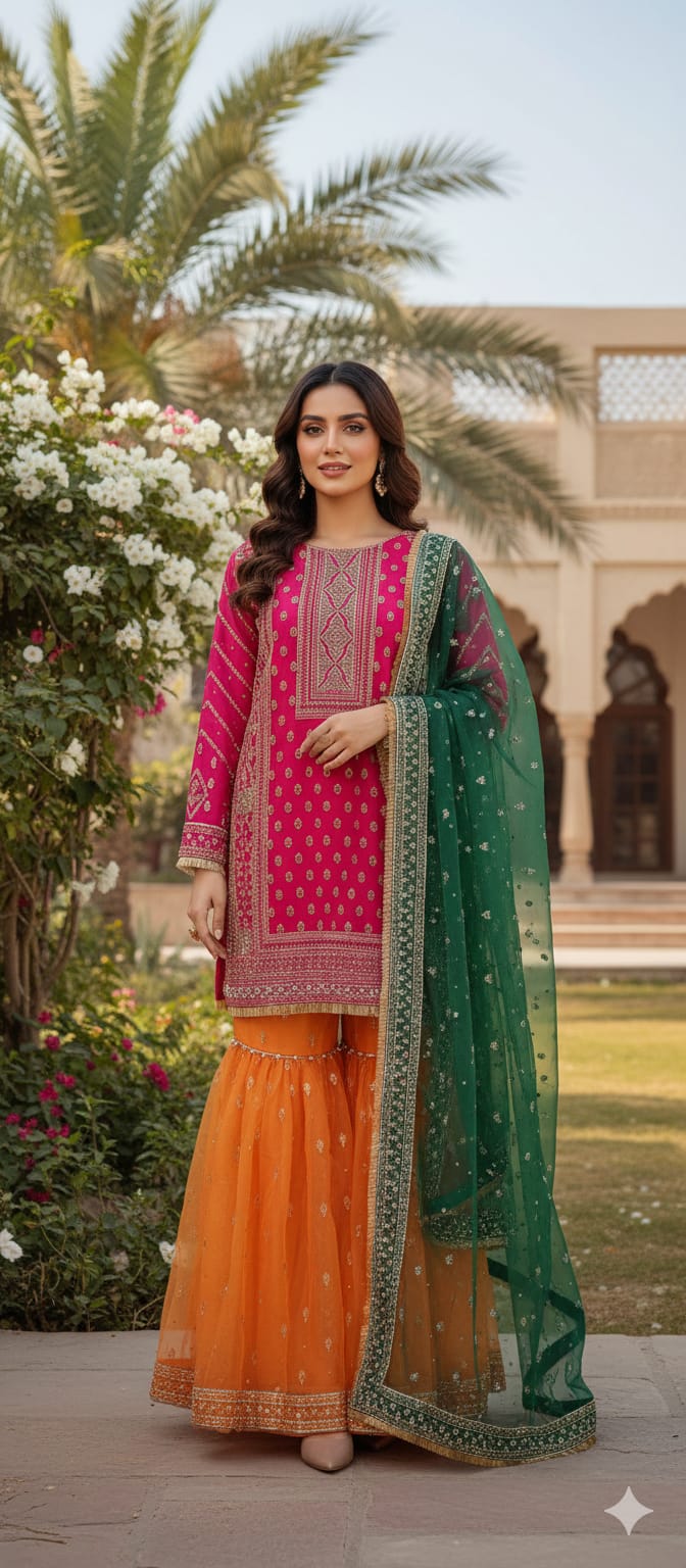 Pakistani Dress Collection S-XXL | Party Wear Pakistani Suits for Women I Designer Wedding Suit | Eid Special Collection | Heavy Embroidered Top Bottoms Dupatta | Flash Sale Deal Women's Ethnic Wear Ready to Wear Outfits | Salwar Kameez