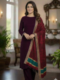 Beautiful high quality pashmina shawl printed border and centre full size 40/90 inches light weight