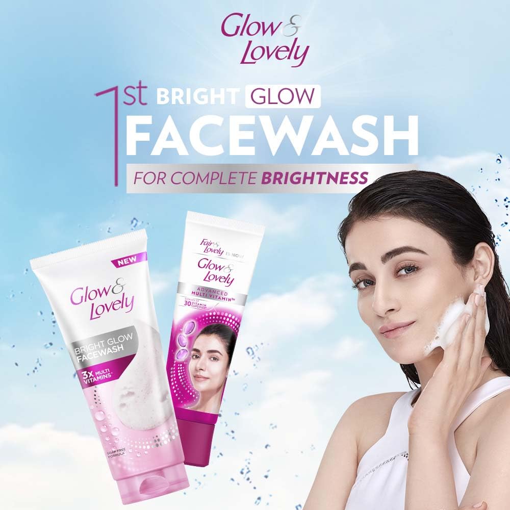 Fair & Lovely Glow & Lovely Bright Glow Face Wash 50g – Vitamin C Face Cleanser for Bright, Radiant & Glowing Skin | Deep Cleansing Facial Wash for All Skin Types