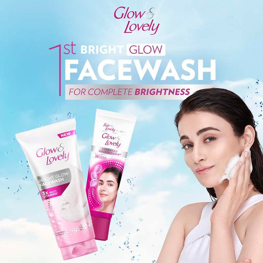 Fair & Lovely Glow & Lovely Bright Glow Face Wash 50g – Vitamin C Face Cleanser for Bright, Radiant & Glowing Skin | Deep Cleansing Facial Wash for All Skin Types