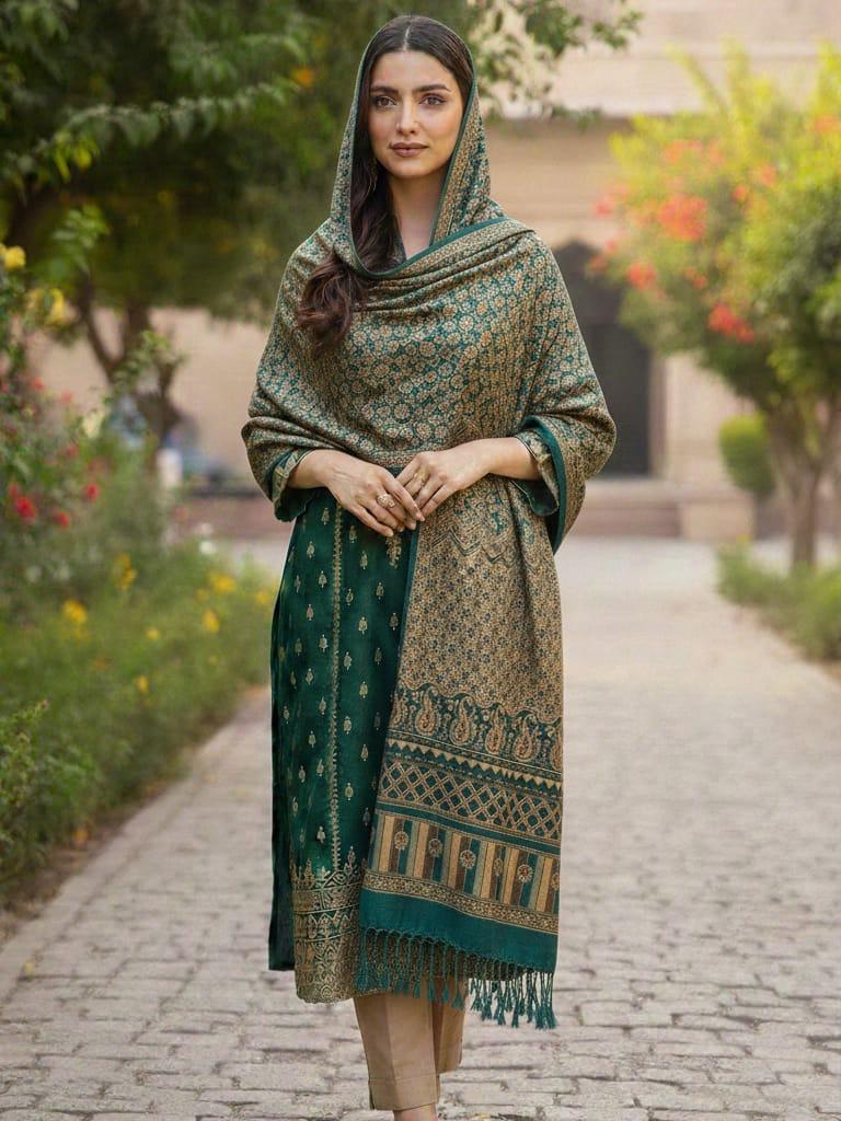 Ladies Luxury Jacquard Shawl – Timeless Elegance for Every Occasion