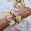Artificial Flower Gajra bangle for Mehndi Favors Traditional Indian Decoration. Sold In Single and Pairs