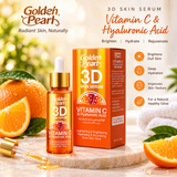 Golden Pearl 3D Vitamin C Serum for Face - Hyaluronic Acid Serum for Face Glowing - Plum Vitamin C Serum - Face Glow Serum - Brightening Serum for Women - Skincare Serum for Face Men Vit C serum 10ml