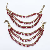 Gold & Multi pearl Ear Chain/Sahare/Pearl kaan chain/Earring support chain/Indian Jewelry/Pakistani Jewelry/Bahubali Kaan sahara Sold as a Pair