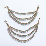 Gold & Multi pearl Ear Chain/Sahare/Pearl kaan chain/Earring support chain/Indian Jewelry/Pakistani Jewelry/Bahubali Kaan sahara Sold as a Pair
