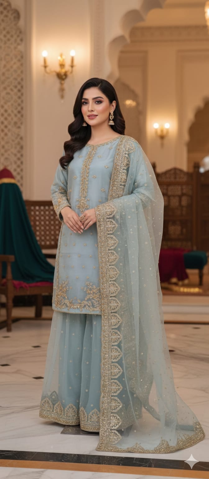 Pakistani Dress Collection S-XXL | Party Wear Pakistani Suits for Women I Designer Wedding Suit | Eid Special Collection | Heavy Embroidered Top Bottoms Dupatta | Flash Sale Deal Women's Ethnic Wear Ready to Wear Outfits | Salwar Kameez