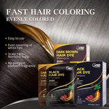 GEE MAGIC 3-in-1 Hair Dye Shampoo 30ml x10 Travel Sachets – Herbal Natural Hair Colour, Grey Coverage, Ginseng Extract – Black & Brown, Men & Women