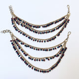 Gold & Multi pearl Ear Chain/Sahare/Pearl kaan chain/Earring support chain/Indian Jewelry/Pakistani Jewelry/Bahubali Kaan sahara Sold as a Pair