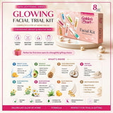 Golden Pearl Glowing Facial Trial Kit – Complete 8-Step At-Home Salon Skincare & Polishing Pack for Radiant, Bright, & Healthy Skin | Paraben Free & Dermatologically Tested