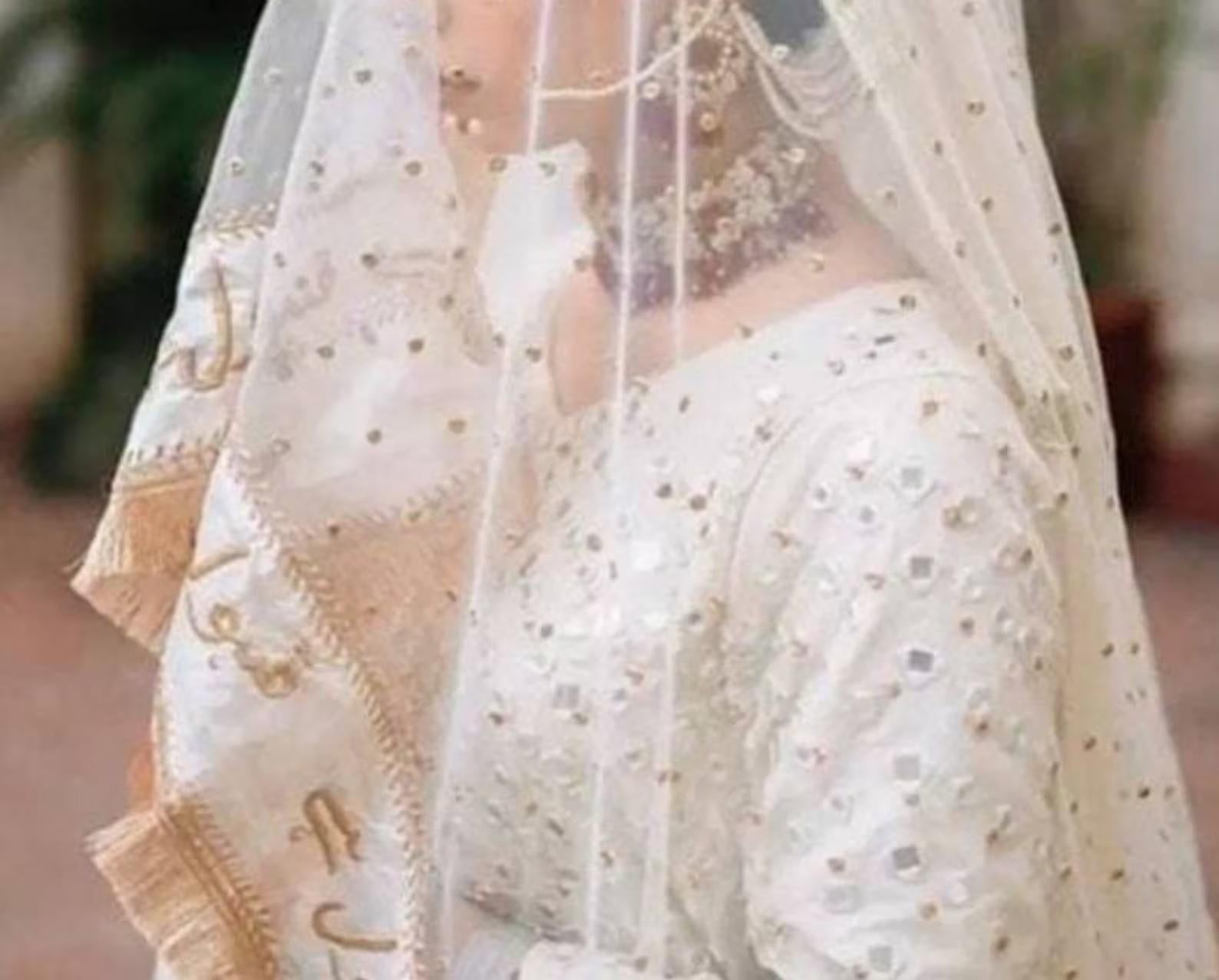 Nikkah Net Dupatta Qabool Hai Veil Pakistani Asian Muslim Bride Wedding