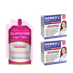 Glupatone Extreme Strong Whitening Emulsion Ultra Plus  For Face & Body 50ml Plus Homeo Cure Beauty Cream