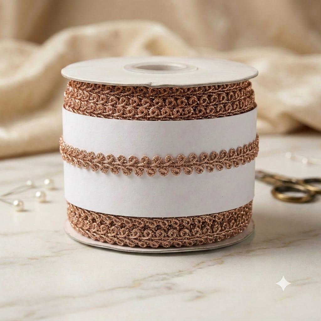 18 Mtrs Indian Lace Trim Roll Decorative Border for Salwar Kameez Dupatta Saree Kurti Lehenga Blouse Dress Making Sewing Craft DIY Ethnic Lace Ribbon Trim