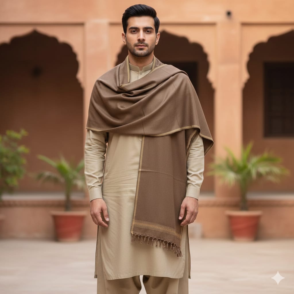 Pakistani Shawl for Men Large Oversize Meditation Blanket Traditional Wool Shawl Blanket Wrap Gift for Him Brother Father All Seasons