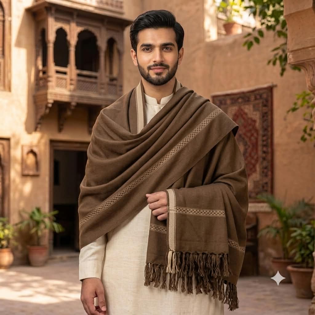 Pakistani Shawl for Men Large Oversize Meditation Blanket Traditional Wool Shawl Blanket Wrap Gift for Him Brother Father All Seasons