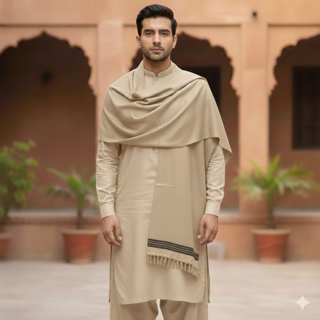 Pakistani Shawl for Men Large Oversize Meditation Blanket Traditional Wool Shawl Blanket Wrap Gift for Him Brother Father All Seasons