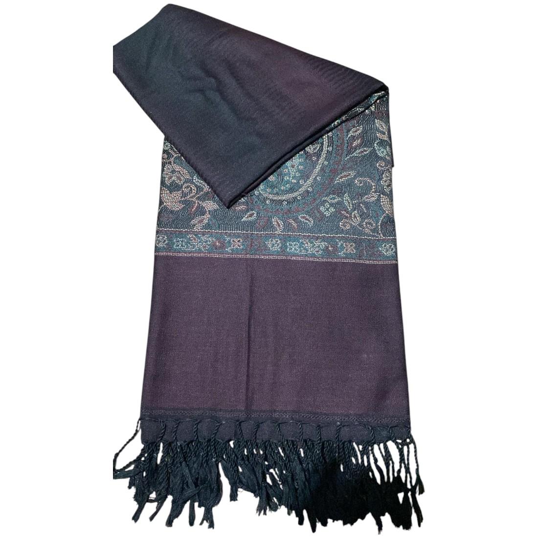 Beautiful high quality pashmina shawl printed border and centre full size 40/90 inches light weight