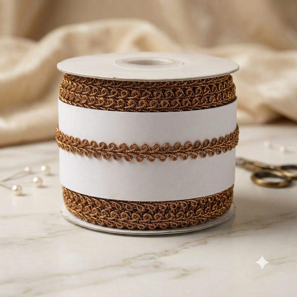 18 Mtrs Indian Lace Trim Roll Decorative Border for Salwar Kameez Dupatta Saree Kurti Lehenga Blouse Dress Making Sewing Craft DIY Ethnic Lace Ribbon Trim