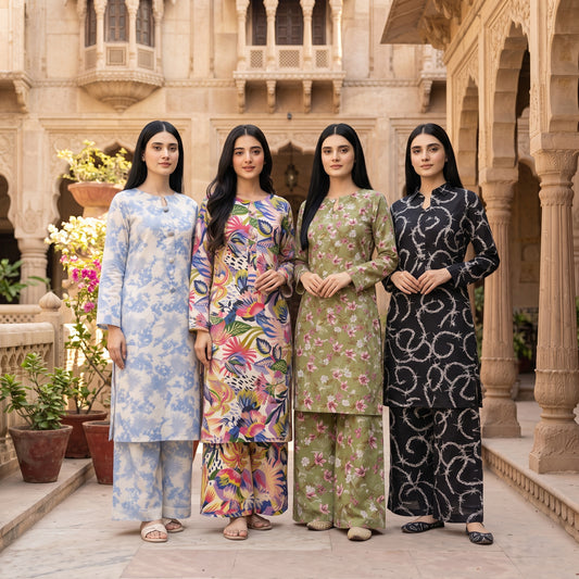 Women's Printed Pakistani Cord Sets I Salwar Kameez I Summer Fabric- Loose Fit, 10 Designs Size S-XXL -  Breathable Soft Suit Womenswear Aesthetics Asian Clothes Salwar Summer