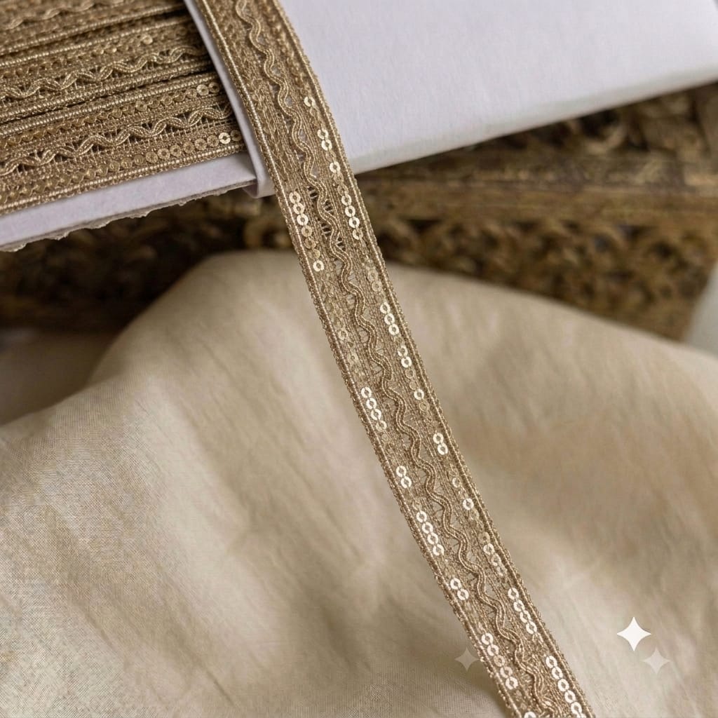9 Mtrs Indian Lace Trim Roll Decorative Border for Salwar Kameez Dupatta Saree Kurti Lehenga Blouse Dress Making Sewing