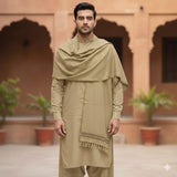 Pakistani Shawl for Men Large Oversize Meditation Blanket Traditional Wool Shawl Blanket Wrap Gift for Him Brother Father All Seasons