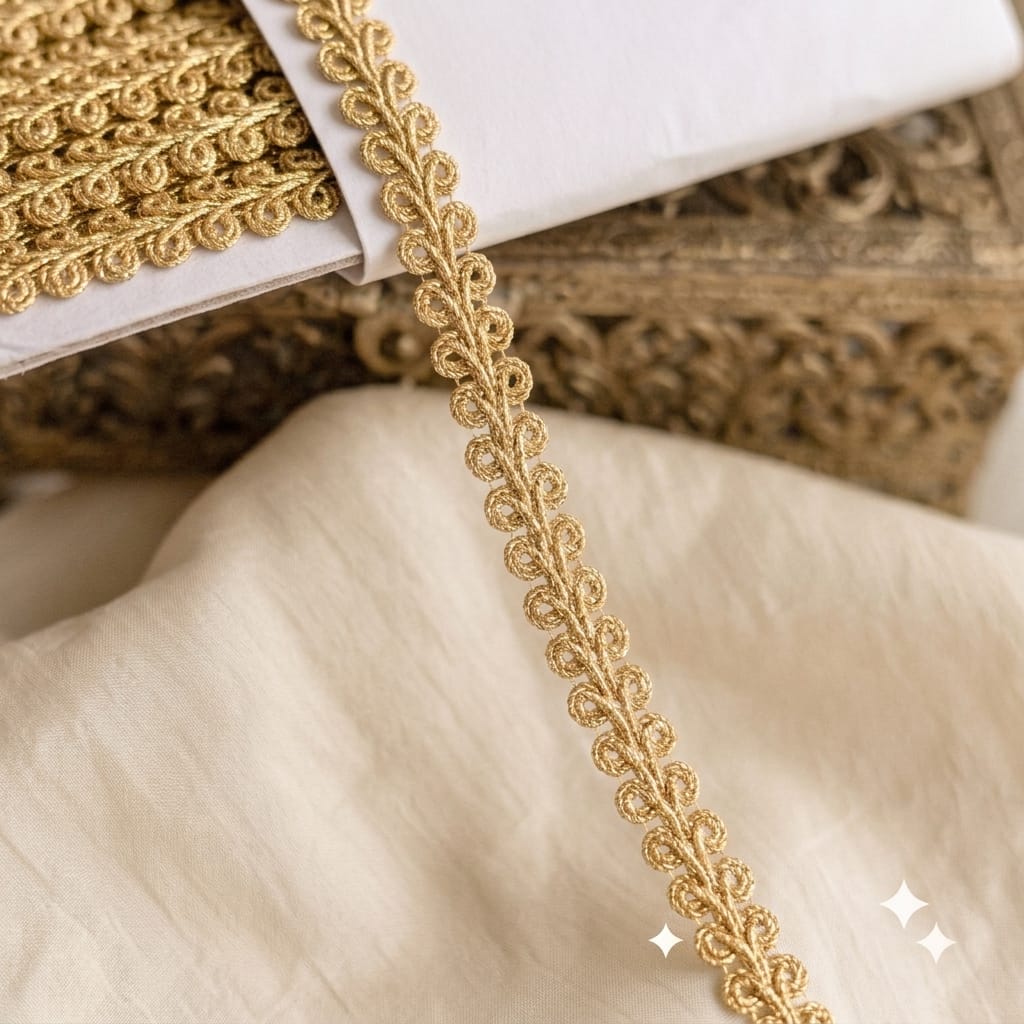 18 Mtrs Indian Lace Trim Roll Decorative Border for Salwar Kameez Dupatta Saree Kurti Lehenga Blouse Dress Making Sewing Craft DIY Ethnic Lace Ribbon Trim