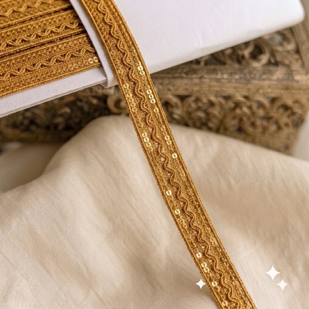 9 Mtrs Indian Lace Trim Roll Decorative Border for Salwar Kameez Dupatta Saree Kurti Lehenga Blouse Dress Making Sewing
