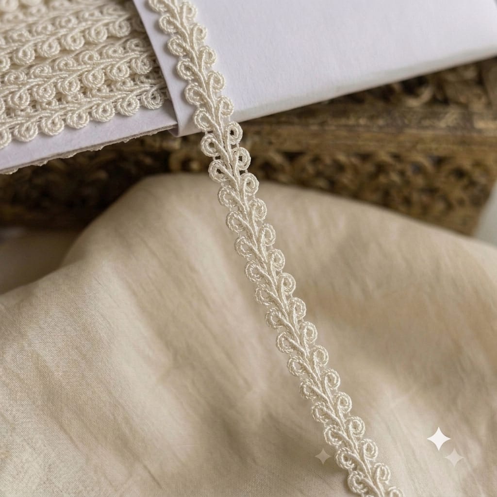 18 Mtrs Indian Lace Trim Roll Decorative Border for Salwar Kameez Dupatta Saree Kurti Lehenga Blouse Dress Making Sewing Craft DIY Ethnic Lace Ribbon Trim