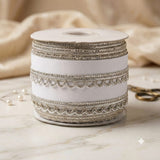 18 Mtrs Indian Lace Trim Roll Decorative Border for Salwar Kameez Dupatta Saree Kurti Lehenga Blouse Dress Making Sewing Craft DIY Ethnic Lace Ribbon Trim