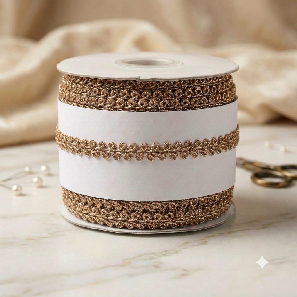 18 Mtrs Indian Lace Trim Roll Decorative Border for Salwar Kameez Dupatta Saree Kurti Lehenga Blouse Dress Making Sewing Craft DIY Ethnic Lace Ribbon Trim