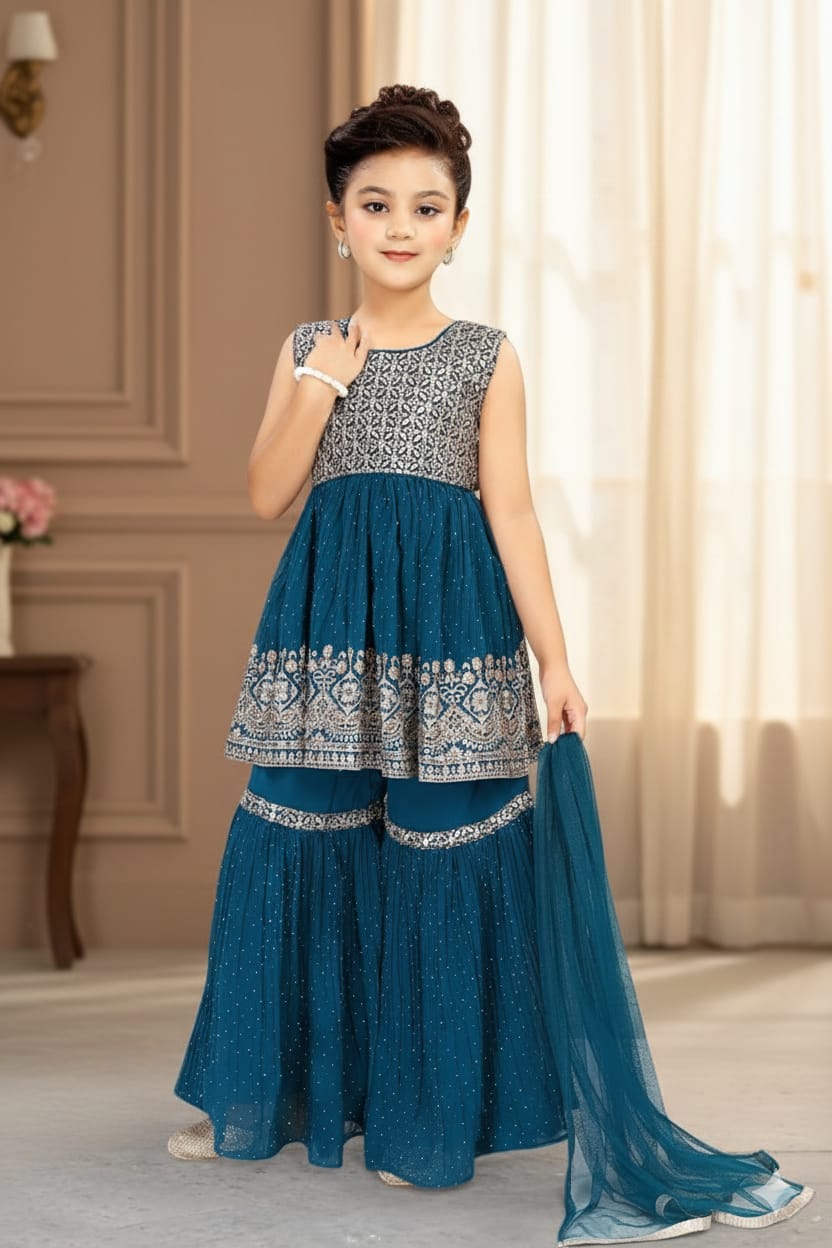 Girls Kids Luxury Shalwar Kameez with Dupatta Readymade Collection for Eid Celebrations kids wear Original, Embroidery, Formal, Outfit, Embroidered Pakistani Asian
