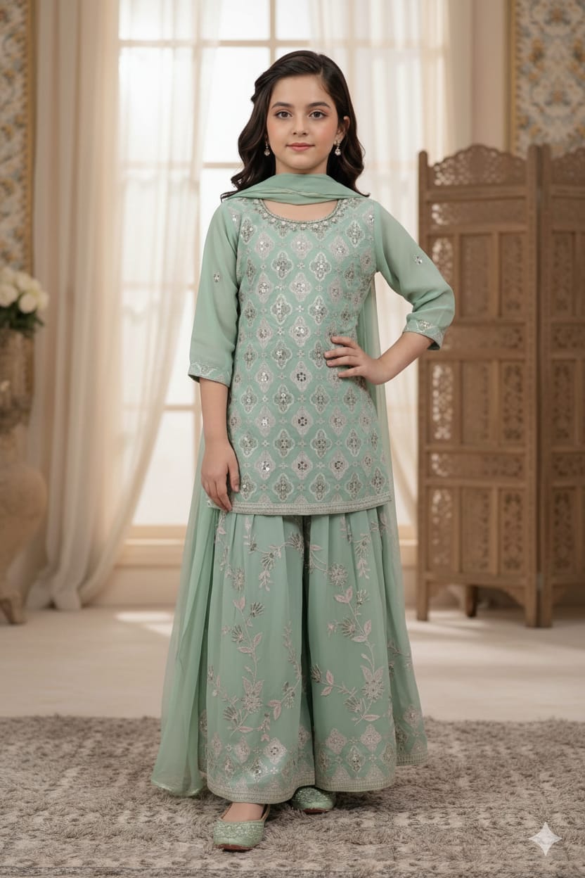 Girls Kids Luxury Shalwar Kameez with Dupatta Readymade Collection for Eid Celebrations kids wear Original, Embroidery, Formal, Outfit, Embroidered Pakistani Asian