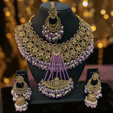 Fancy Traditional Cultural Bridal. Jewellery Set with Stunning Coloured Studs Stones and Beads Perfect for Bridal Dresses