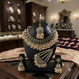 Fancy Traditional Cultural Bridal. Jewellery Set with Stunning Coloured Studs Stones and Beads Perfect for Bridal Dresses