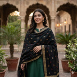 Women's Lightweight Shawl Wrap – Traditional Motif Printed Dupatta, Soft Polyester Scarf for Weddings, Festivals, and Casual Wear