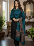 Beautiful high quality pashmina shawl printed border and centre full size 40/90 inches light weight