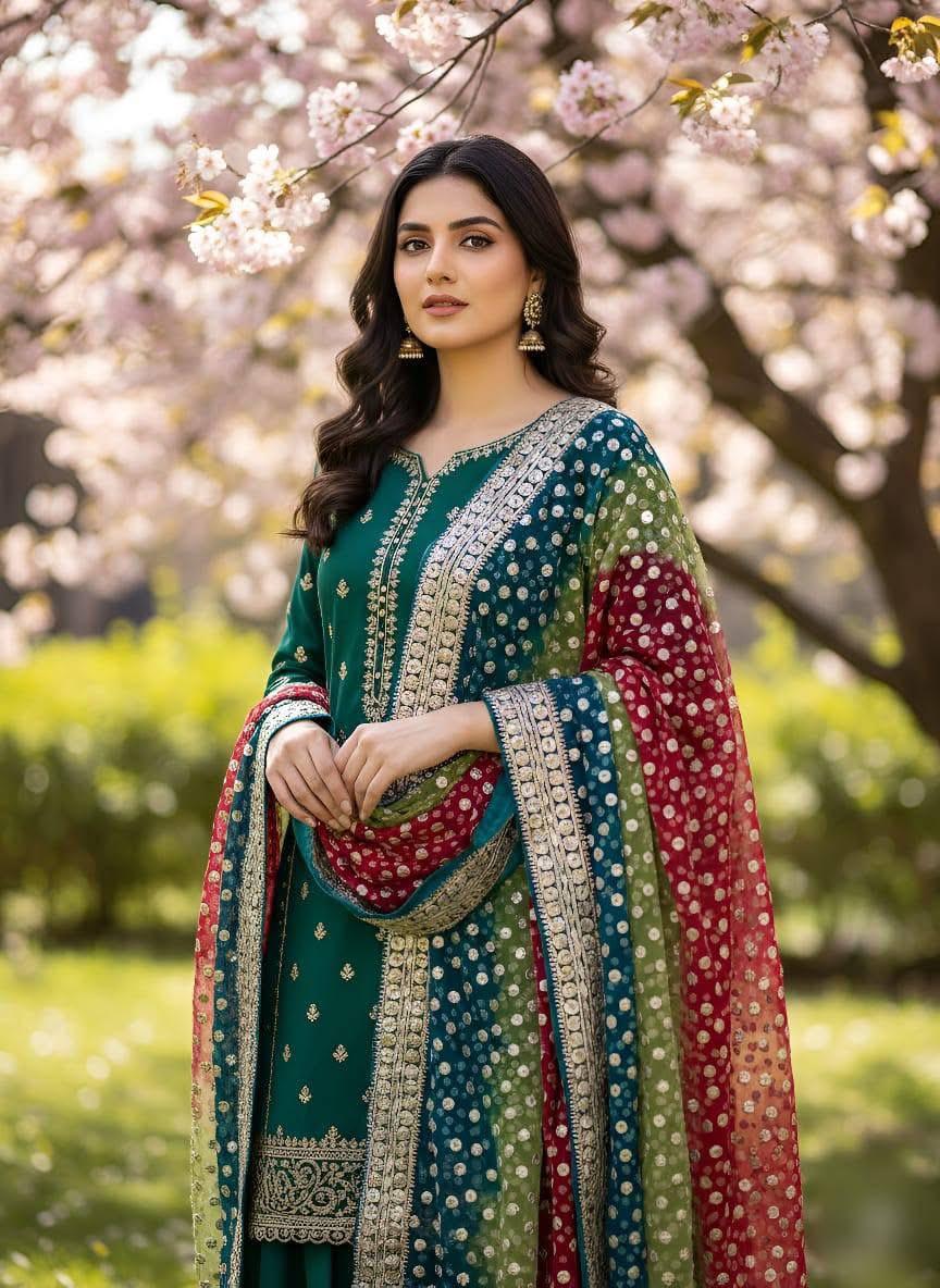 Premium Organza Gota Patti Dupatta for Women – 2.50 Yards Long Heavy All-Over Gota Work Designer Ethnic Scarf, Wedding Wear, Party Wear, Punjabi Suit Dupatta, Festive Traditional Indian Dupatta Available in 4 Elegant Colours