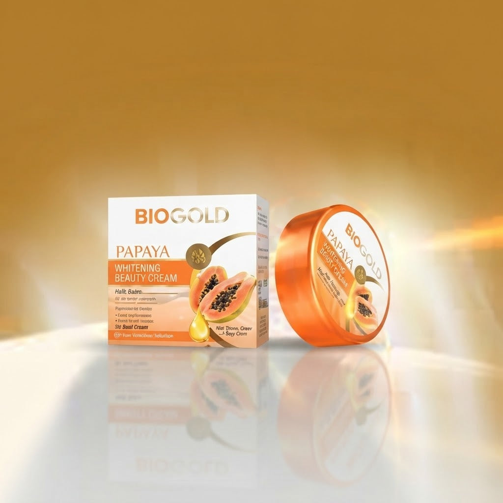 Biogold Papaya Whitening Beauty Cream with Honey – Brightens, Hydrates & Evens Skin Tone