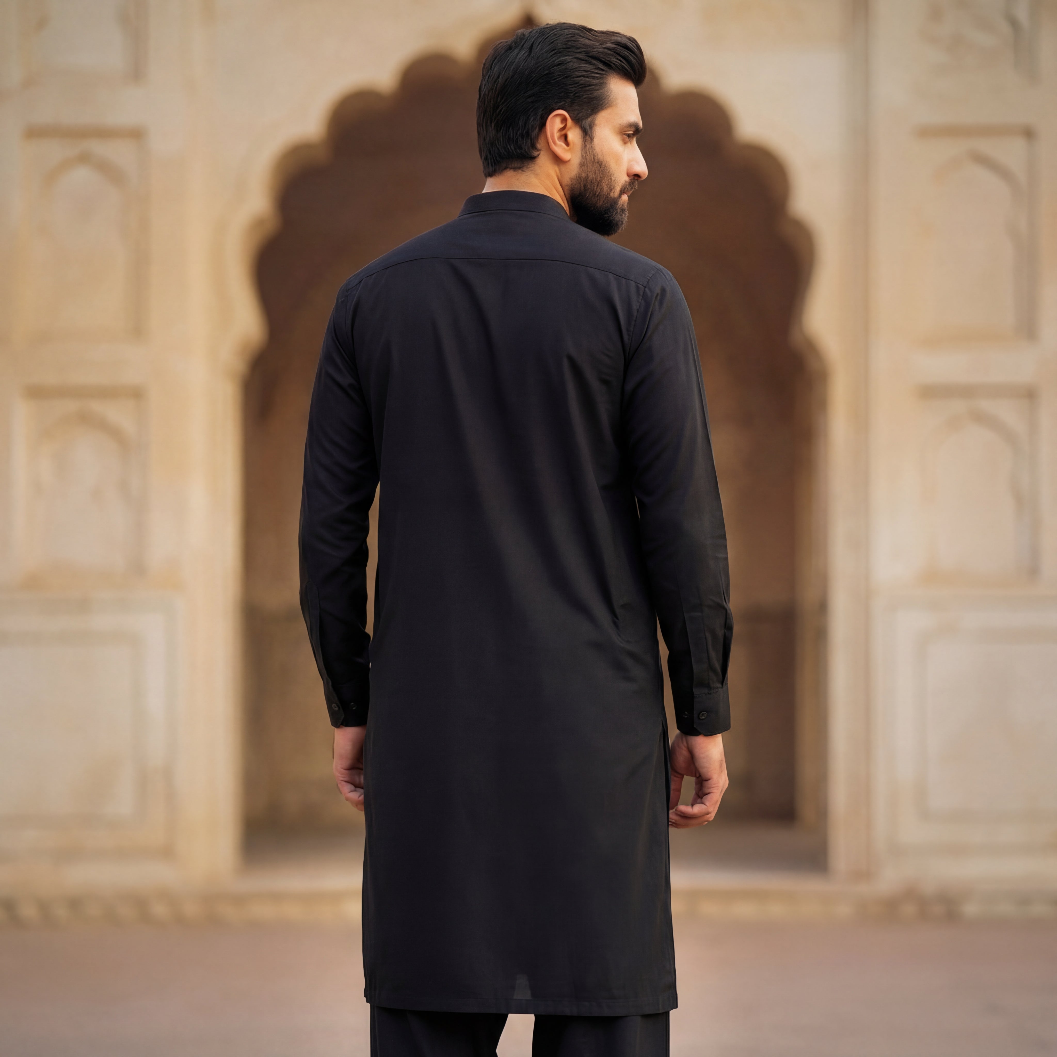 Men's Shalwar Kameez Traditional Clothing In Multiple Colours With Long Sleeves And Button Front Comes With Shalwar And Kameez