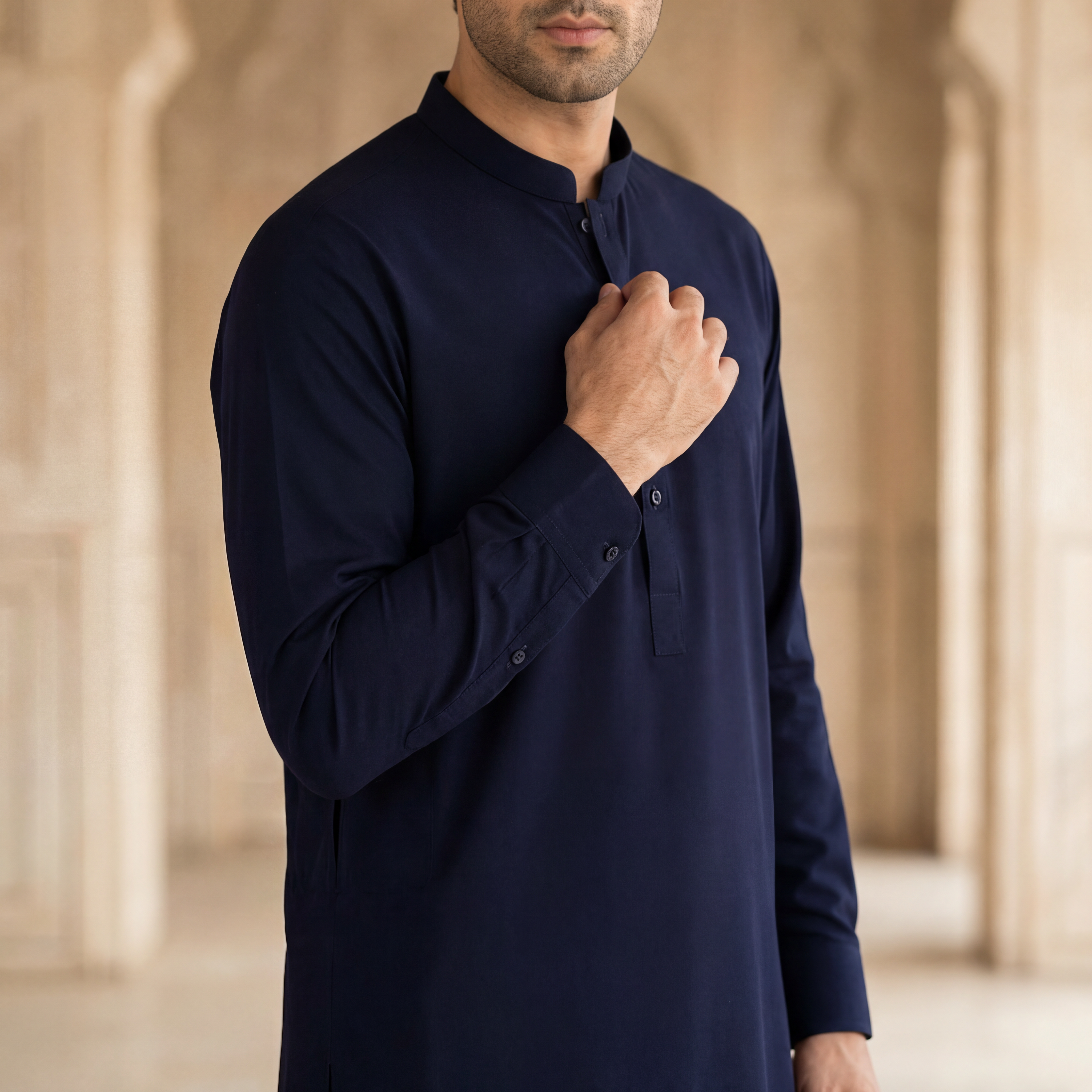 Men's Shalwar Kameez Traditional Clothing In Multiple Colours With Long Sleeves And Button Front Comes With Shalwar And Kameez