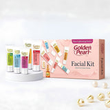 Golden Pearl Glowing Facial Trial Kit – Complete 8-Step At-Home Salon Skincare & Polishing Pack for Radiant, Bright, & Healthy Skin | Paraben Free & Dermatologically Tested
