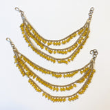 Gold & Multi pearl Ear Chain/Sahare/Pearl kaan chain/Earring support chain/Indian Jewelry/Pakistani Jewelry/Bahubali Kaan sahara Sold as a Pair