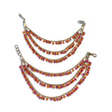 Gold & Multi pearl Ear Chain/Sahare/Pearl kaan chain/Earring support chain/Indian Jewelry/Pakistani Jewelry/Bahubali Kaan sahara Sold as a Pair
