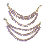 Gold & Multi pearl Ear Chain/Sahare/Pearl kaan chain/Earring support chain/Indian Jewelry/Pakistani Jewelry/Bahubali Kaan sahara Sold as a Pair