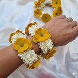 Artificial Flower Gajra bangle for Mehndi Favors Traditional Indian Decoration. Sold In Single and Pairs