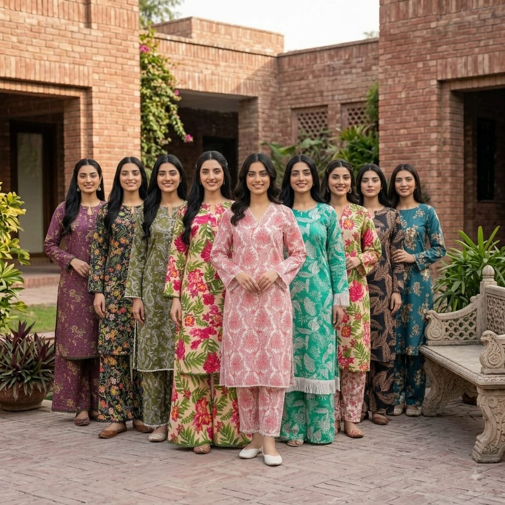 Women's Printed Pakistani Cord Sets I Salwar Kameez I Summer Fabric- Loose Fit, 20 Designs Size S-XXL -  Breathable Soft Suit Womenswear Aesthetics Asian Clothes Salwar Summer